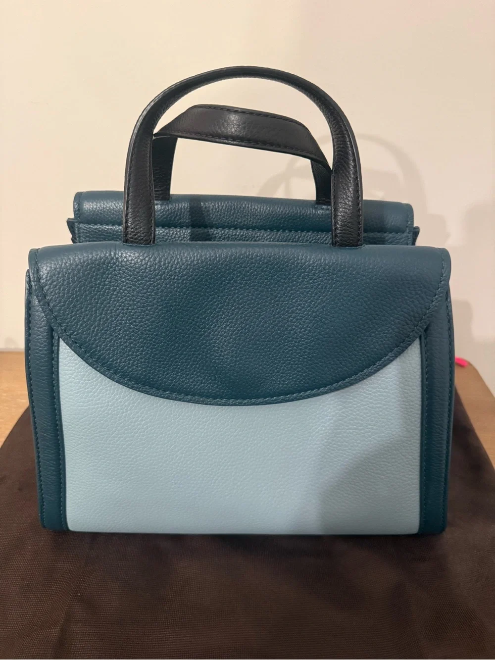 kate spade Two-Tone Teal & Light Blue Leather Satchel crossbody bag